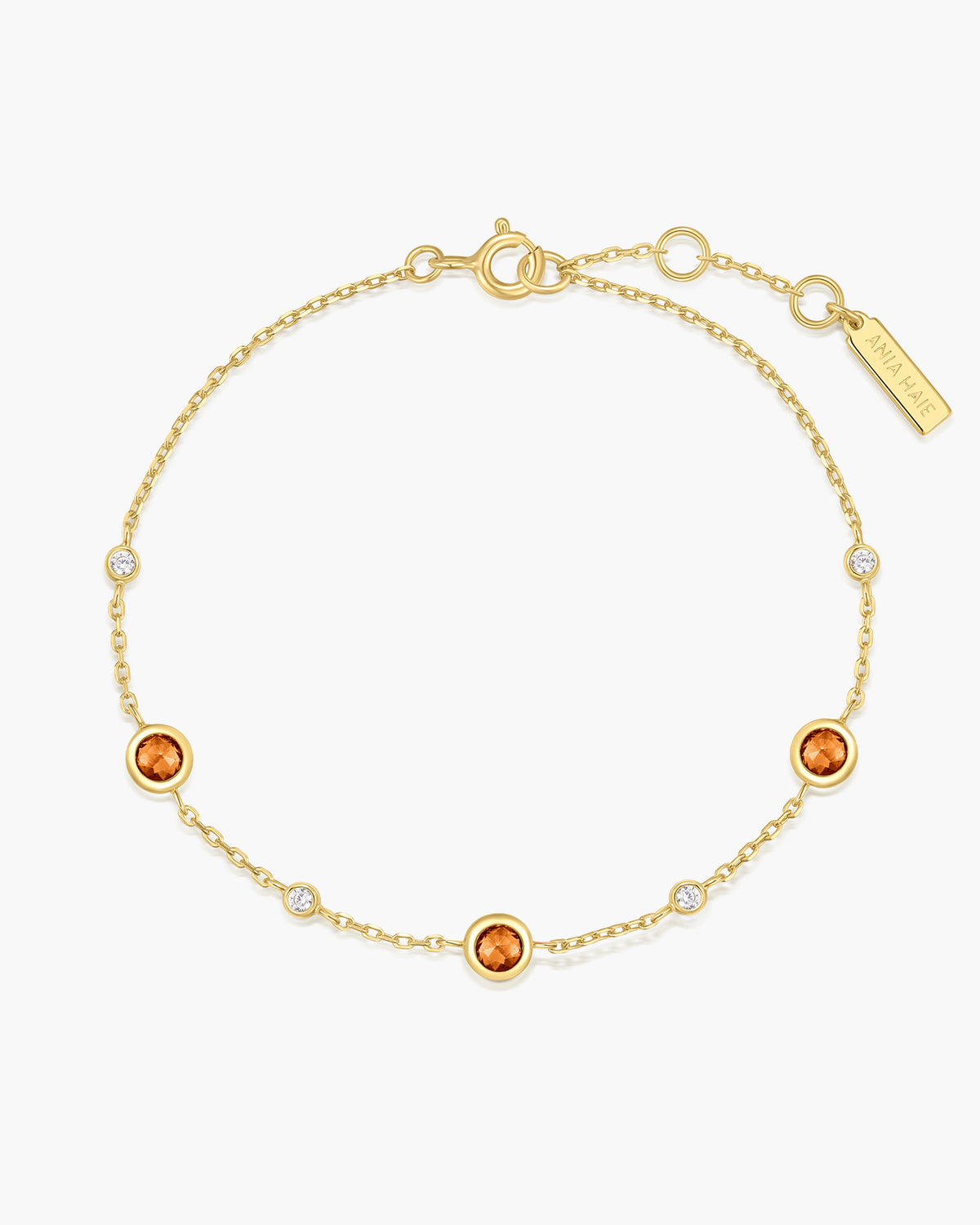 Gold Nano Gem Station Bracelet