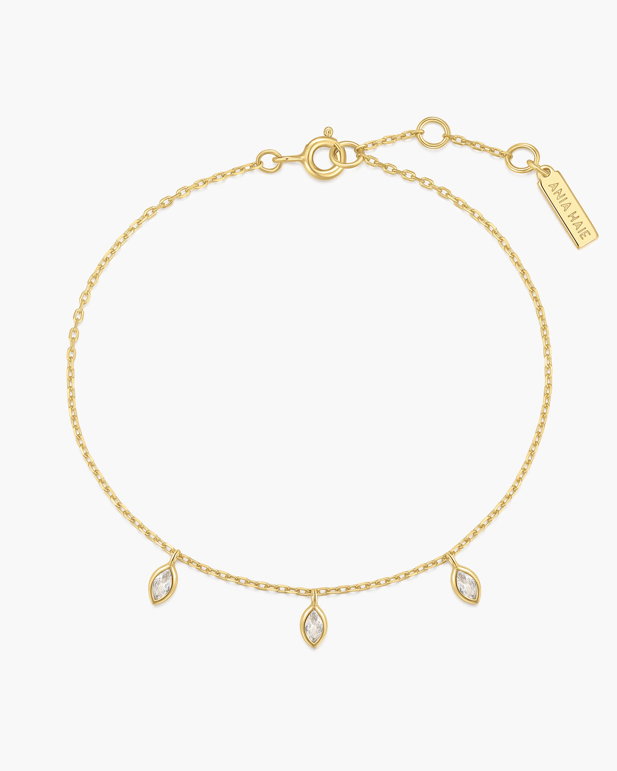 Gold Sparkling Triple Station Bracelet