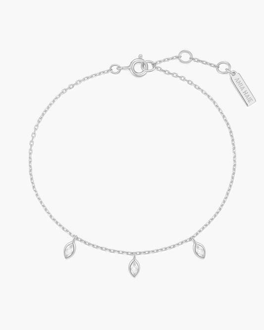 Silver Sparkling Triple Station Bracelet