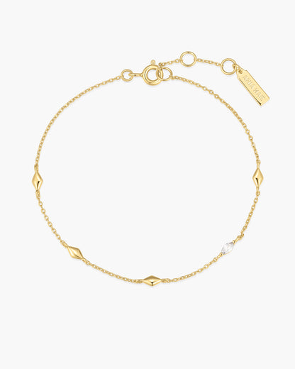 Gold Multi Rhombus Station Bracelet