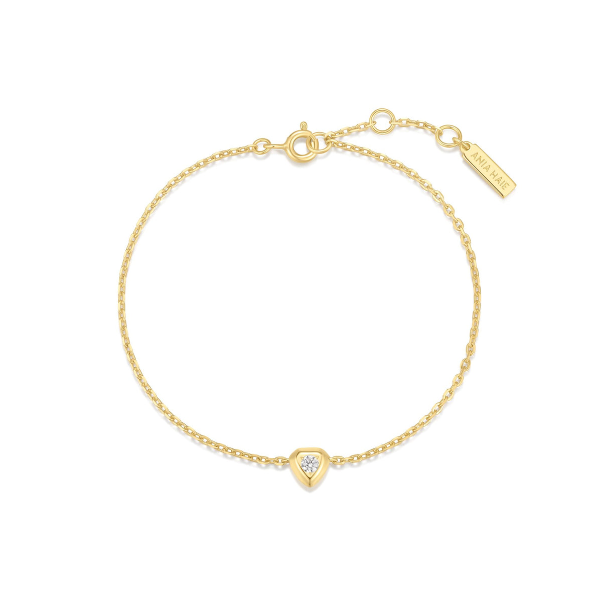 Gold Sparkling Tiny Shield Bracelet