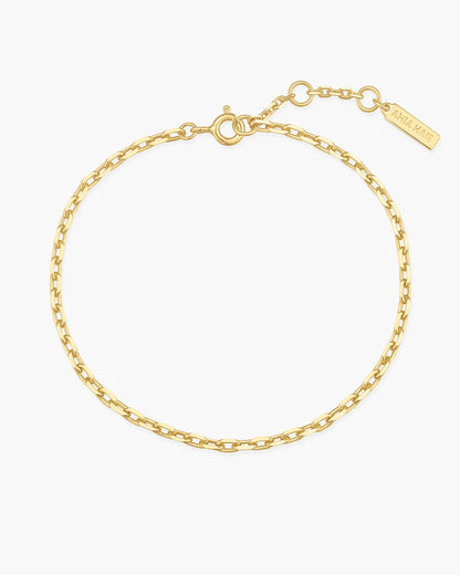 Gold Paper Clip Chain Bracelet