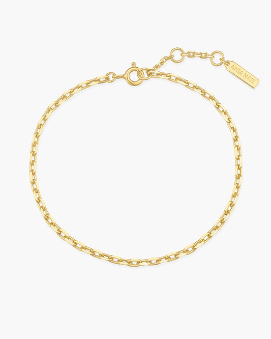 Gold Paper Clip Chain Bracelet