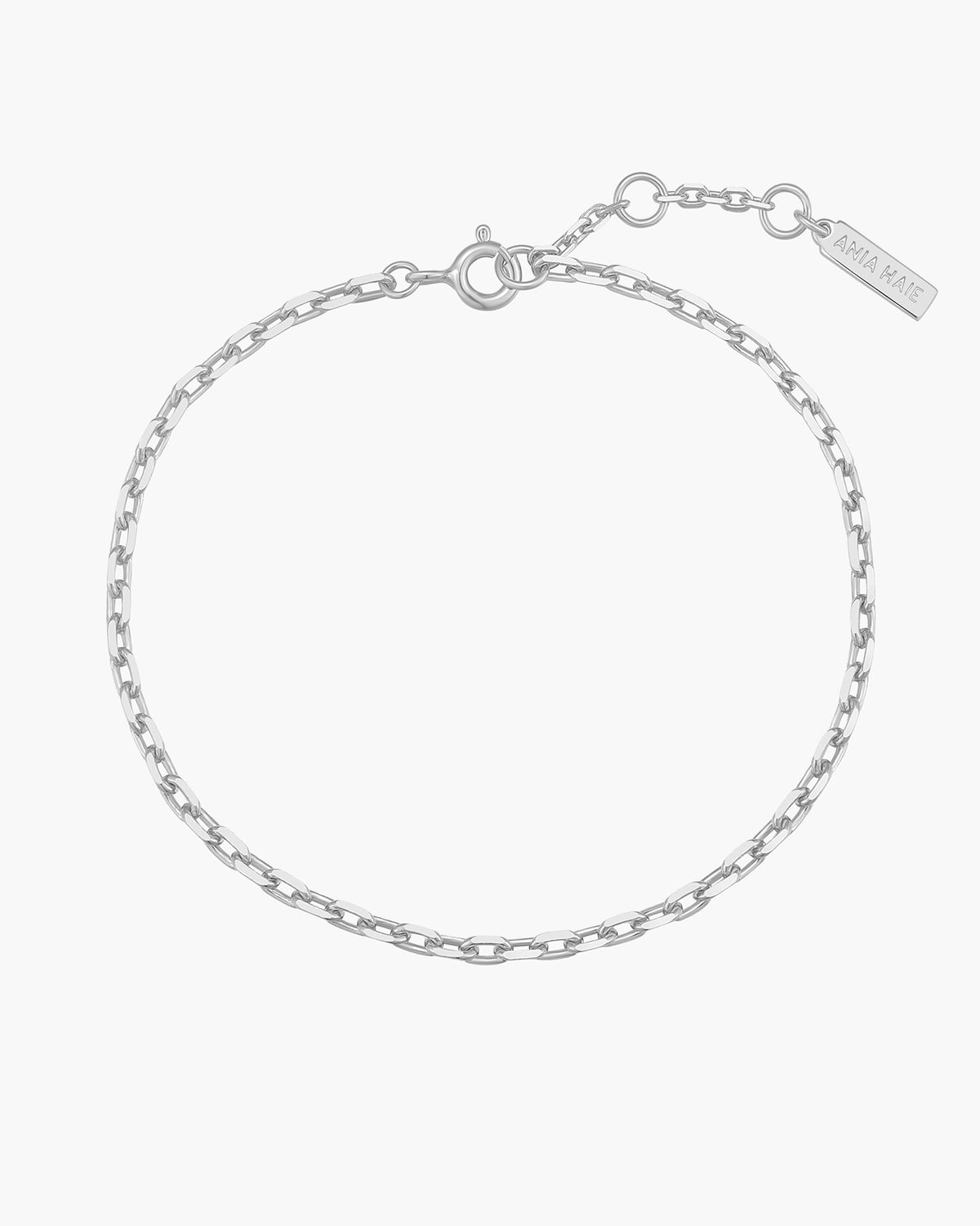 Silver Paper Clip Chain Bracelet