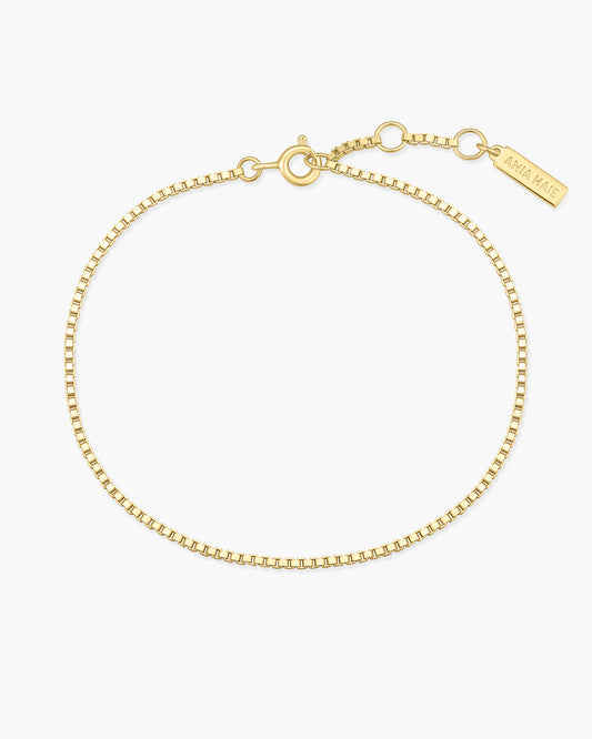Gold Box Chain Bracelet