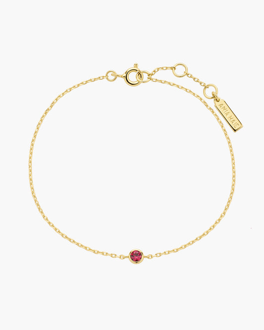 Gold Crimson Solitaire Bracelet