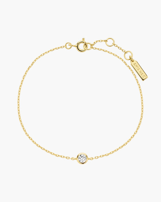Gold Just You Solitaire Bracelet