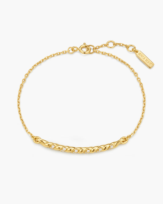 Gold Twisted Bar Bracelet