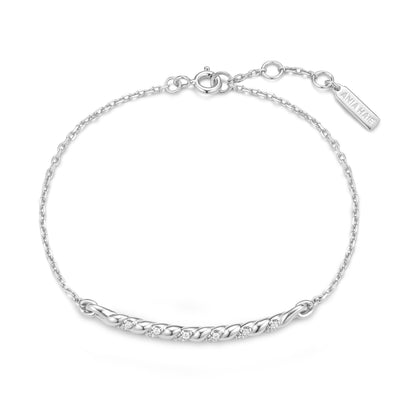 Silver Twisted Bar Bracelet