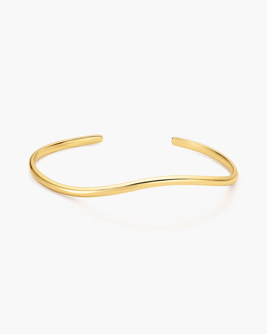 Gold Wave Cuff Bracelet