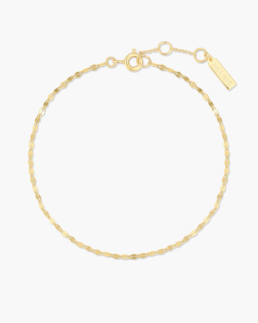 Gold Textured Chain Bracelet