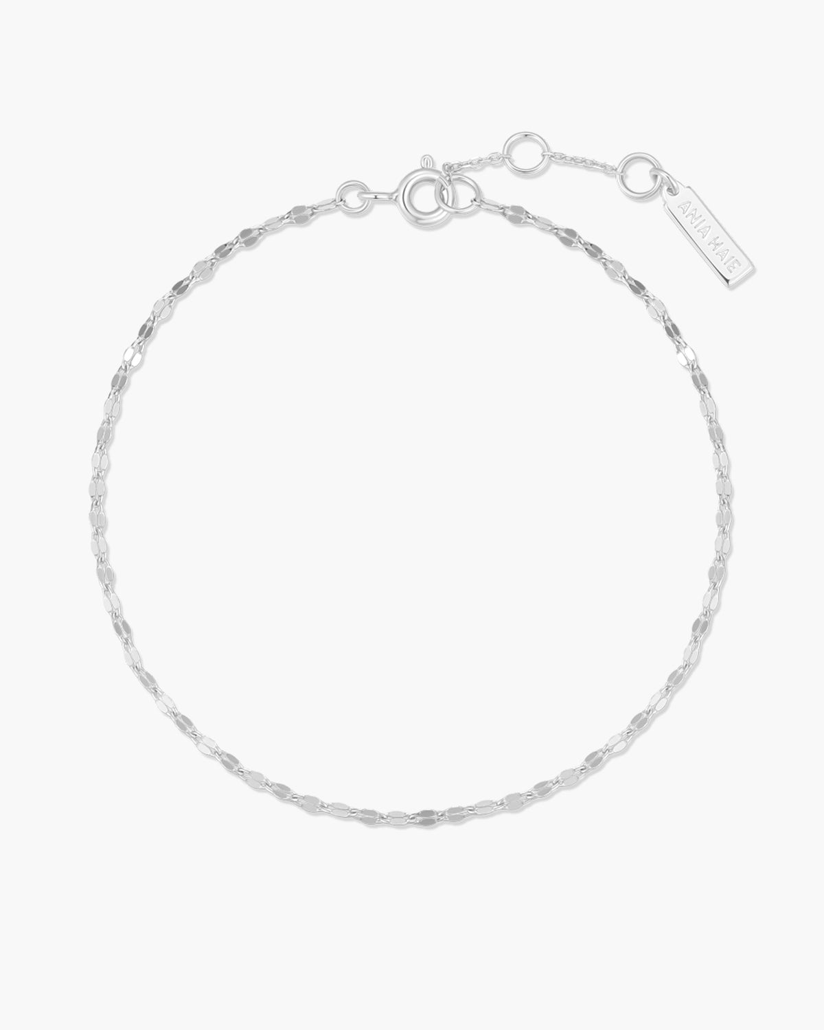 Silver Textured Chain Bracelet