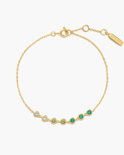 Gold Green Station Bracelet