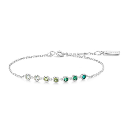 Silver Green Station Bracelet