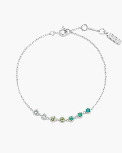 Silver Green Station Bracelet