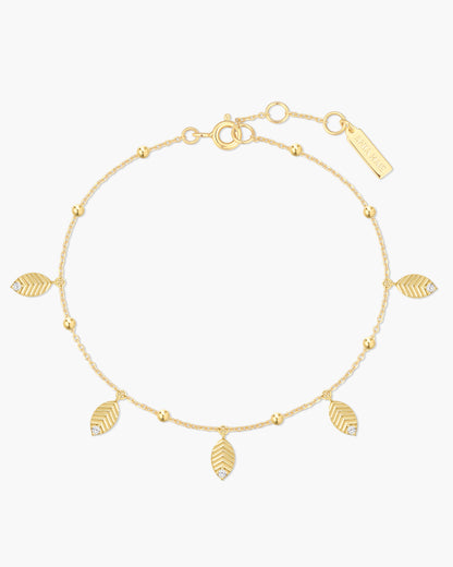 Gold Leaf Station Bracelet