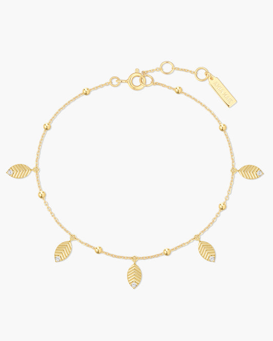 Gold Leaf Station Bracelet