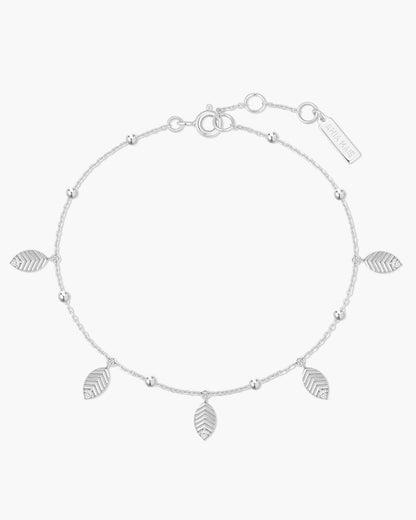 Silver Leaf Station Bracelet