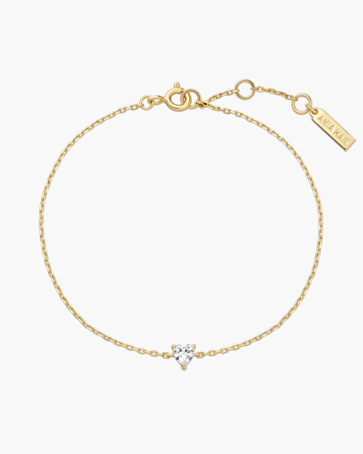 Gold Sparkle Heart Bracelet