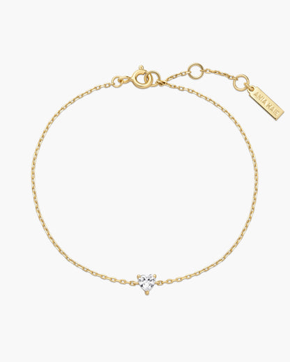 Gold Sparkle Heart Bracelet