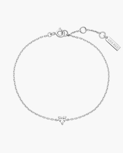 Silver Sparkle Heart Bracelet