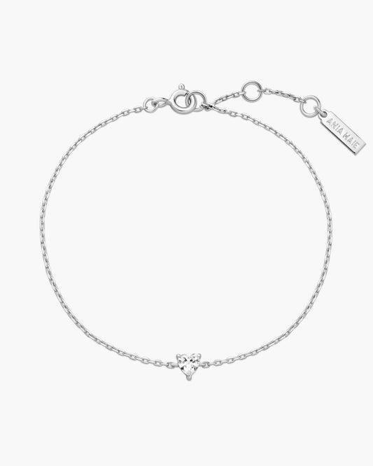 Silver Sparkle Heart Bracelet