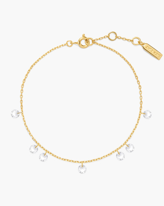 Gold Droplet Station Bracelet