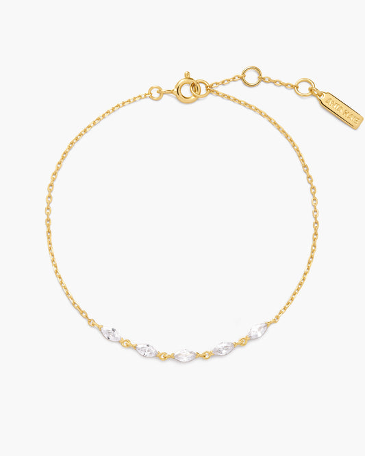 Gold Quintet Marquise Bracelet