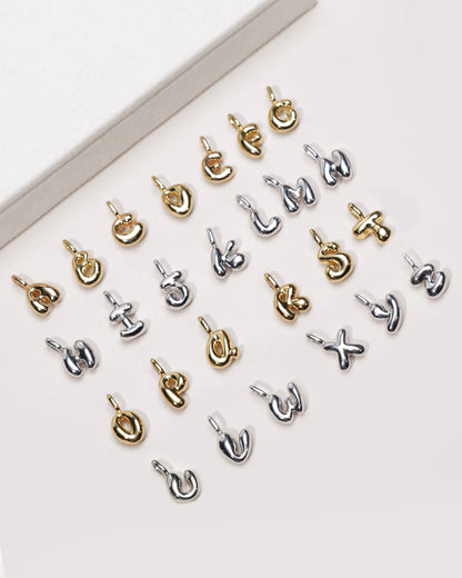 Silver J Letter Charm