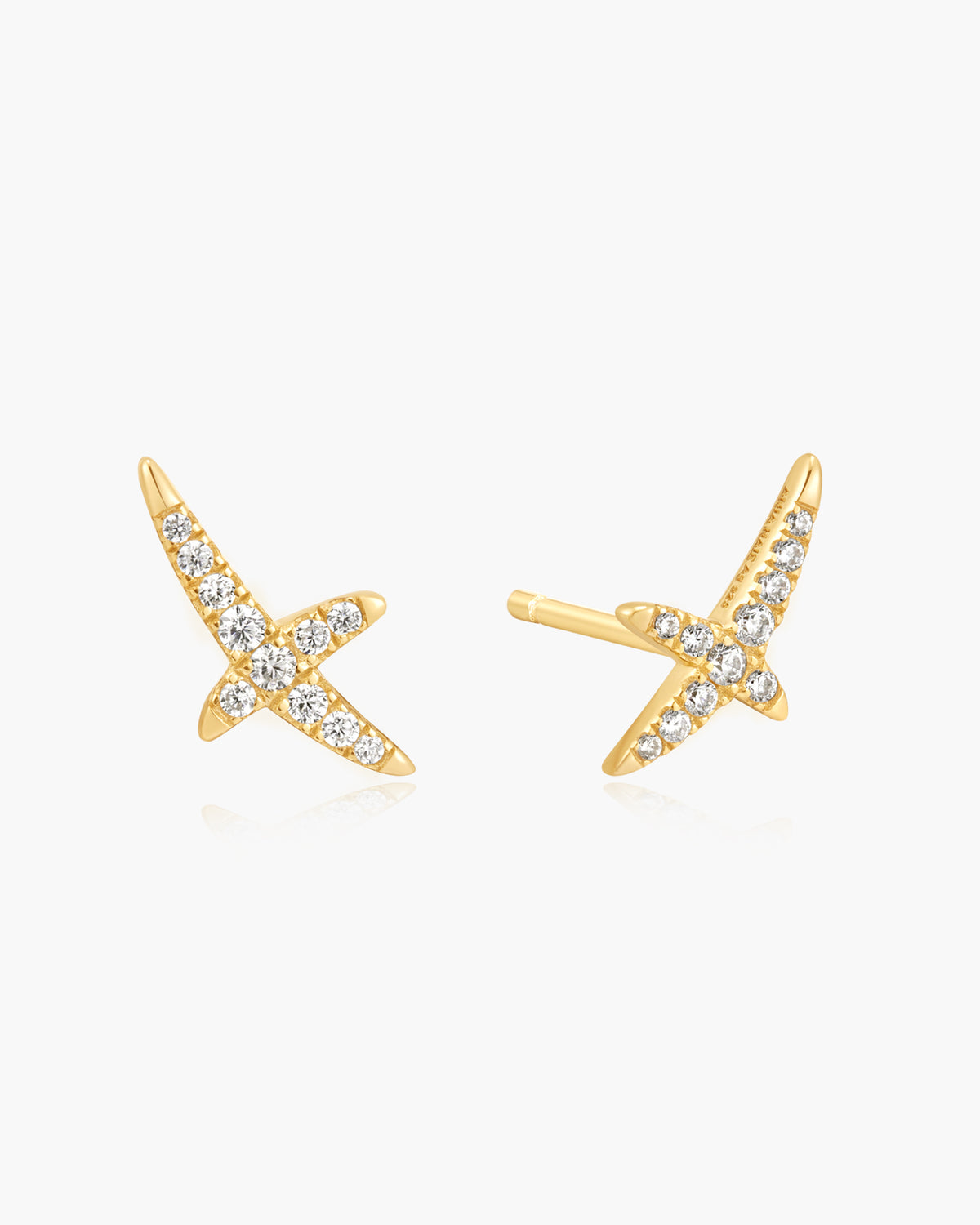 Gold Kiss Pavé Studs