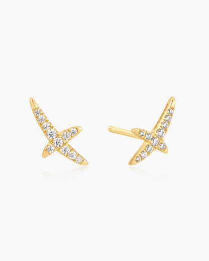 Gold Kiss Pavé Studs