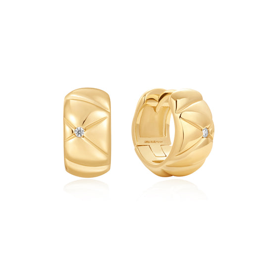 Gold Kiss Hoops