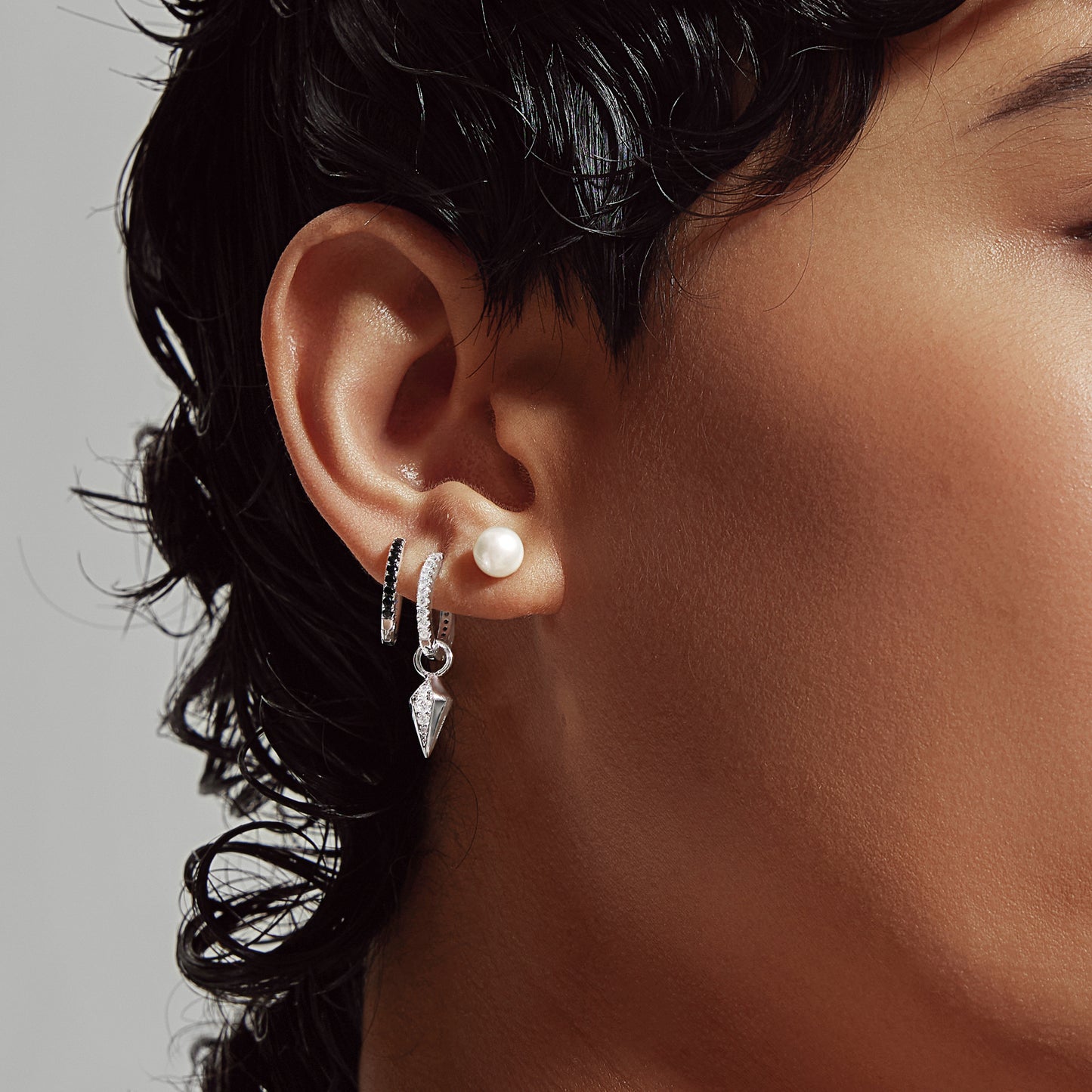 Silver Rhombus Earring Charm
