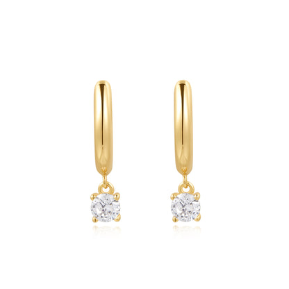 Gold Drop Solitaire Huggies