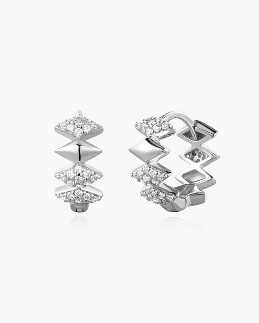 Silver Multi Sparkle Huggies