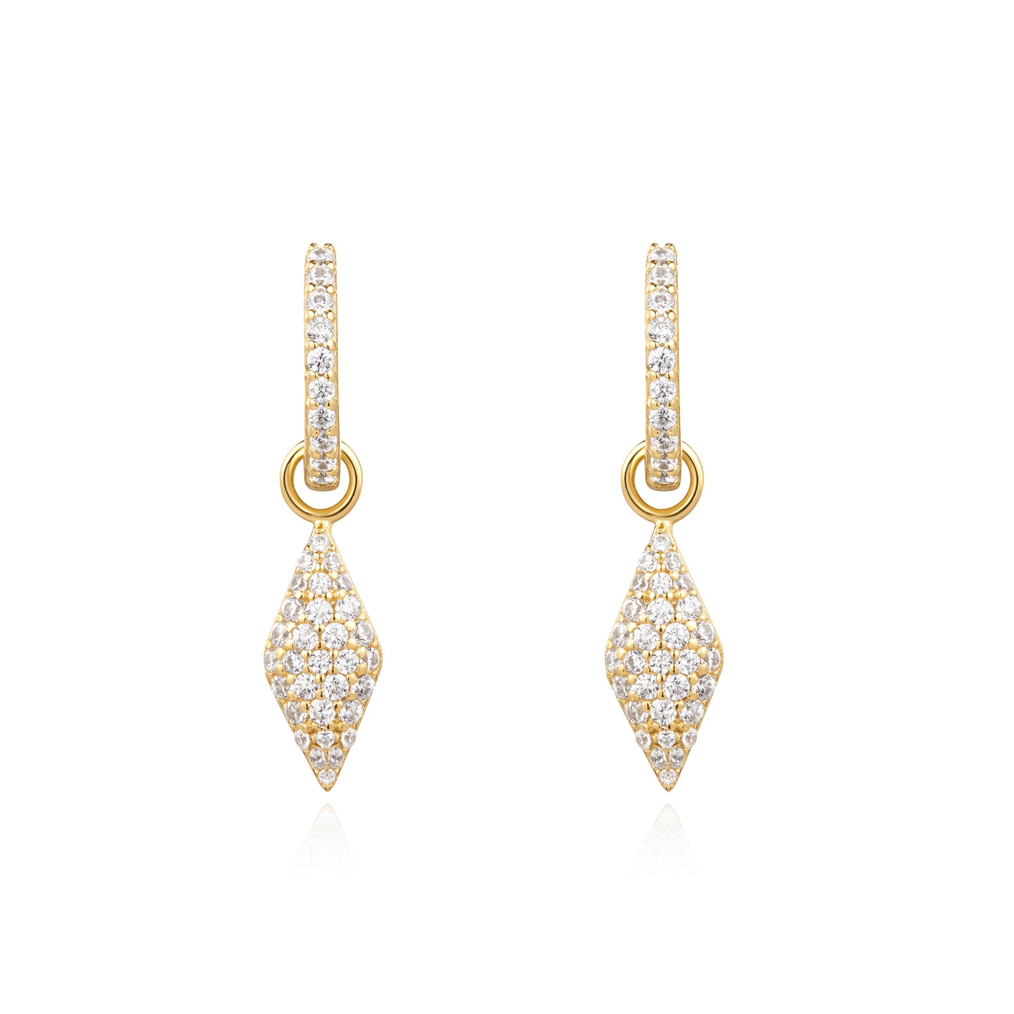 Gold Pavé Sparkle Huggies