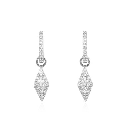 Silver Pavé Sparkle Huggies