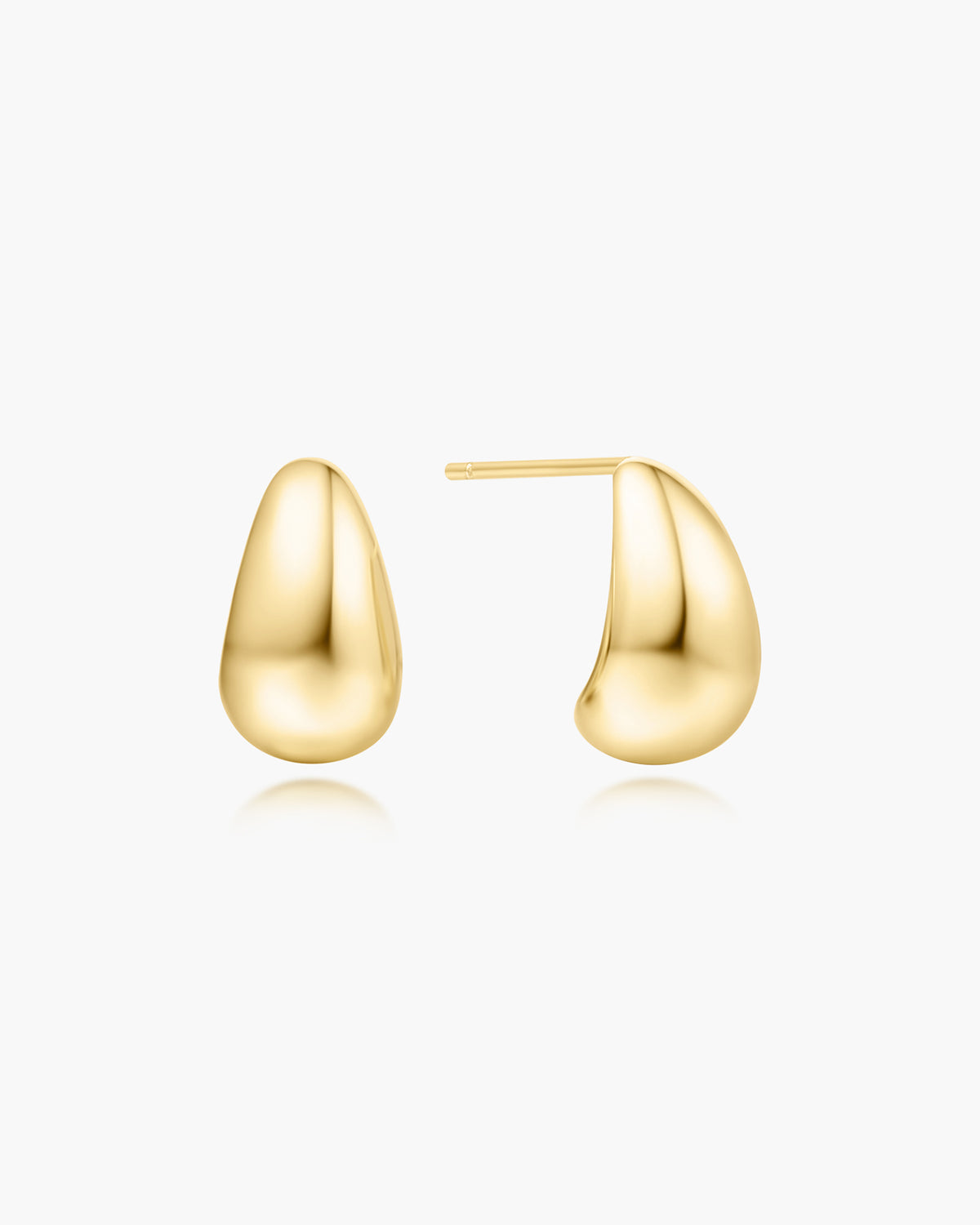 Gold Small Dome Hoop Earrings