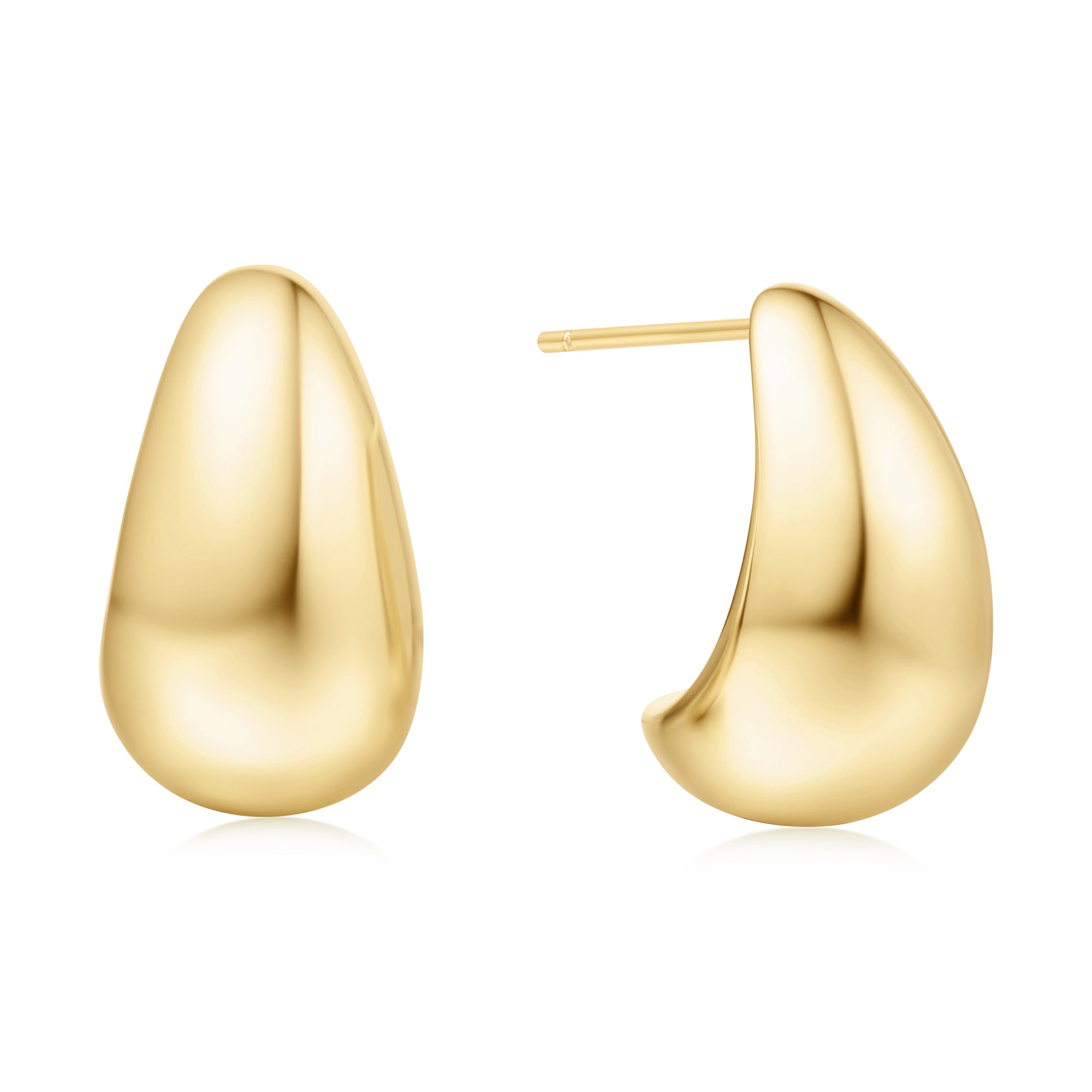 Gold Bold Dome Hoop Earrings – Ania Haie