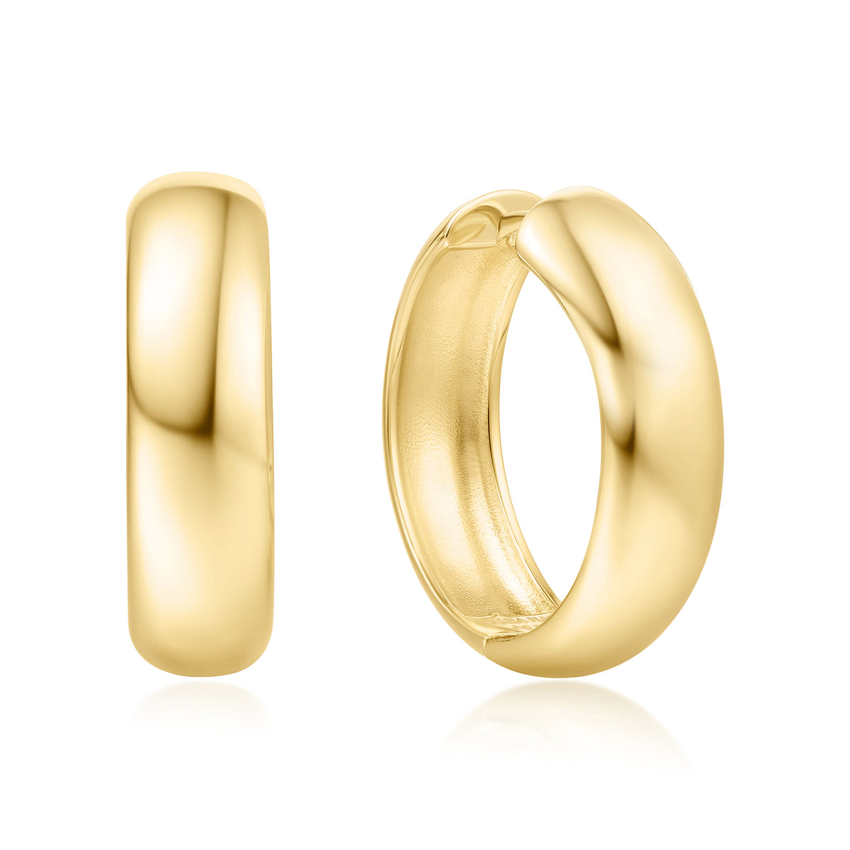 ania haie Gold Chubby Large Huggie Hoop Earrings