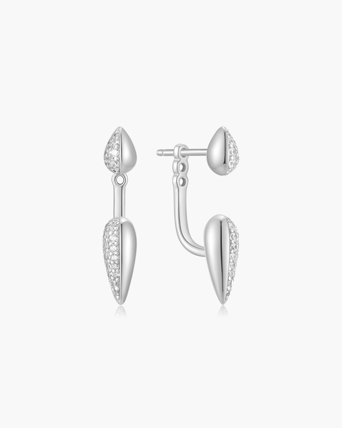 Silver Sparkling Puffy Spike Ear Jackets