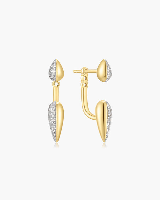 Two-Tone Sparkling Puffy Spike Ear Jackets