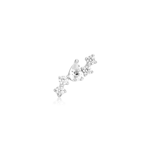 Silver Constellation Barbell Single Earring