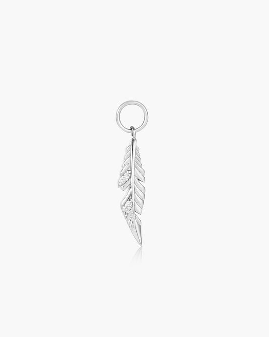 Silver Feather Earring Charm
