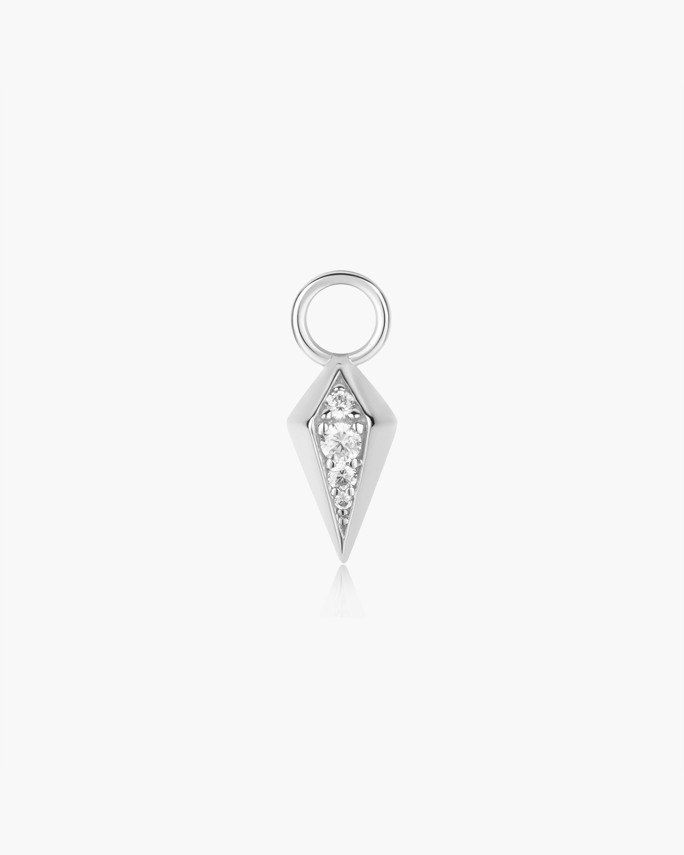 Silver Rhombus Earring Charm