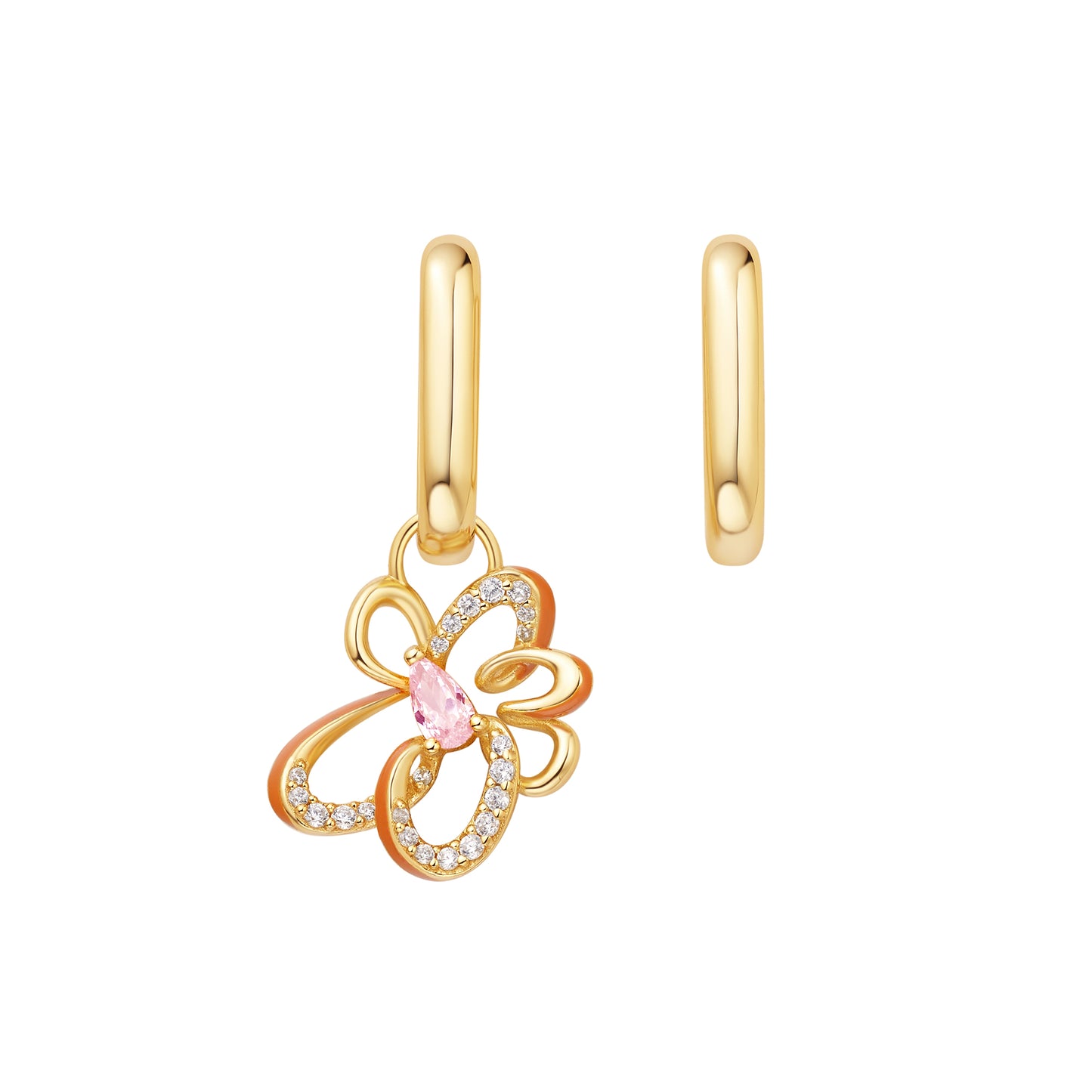 Gold Oval Hoop Earrings