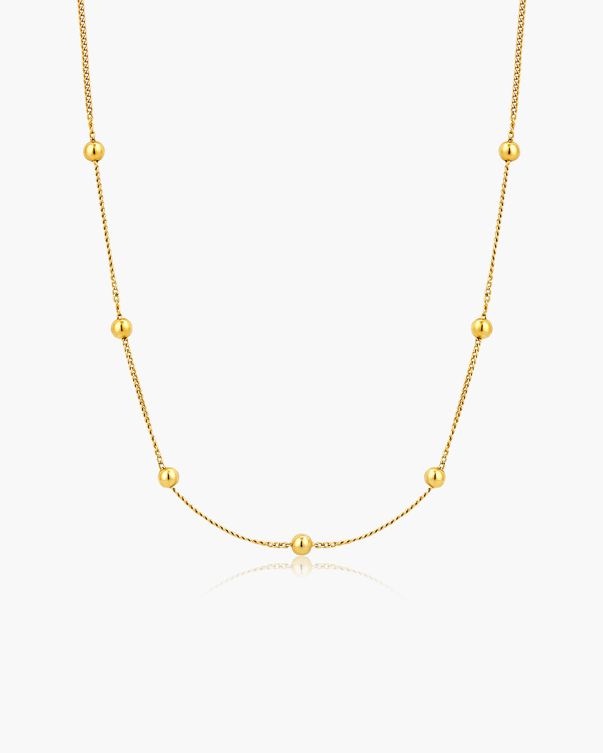 Gold Modern Beaded Necklace