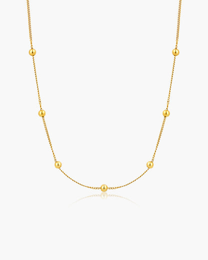 Gold Modern Beaded Necklace
