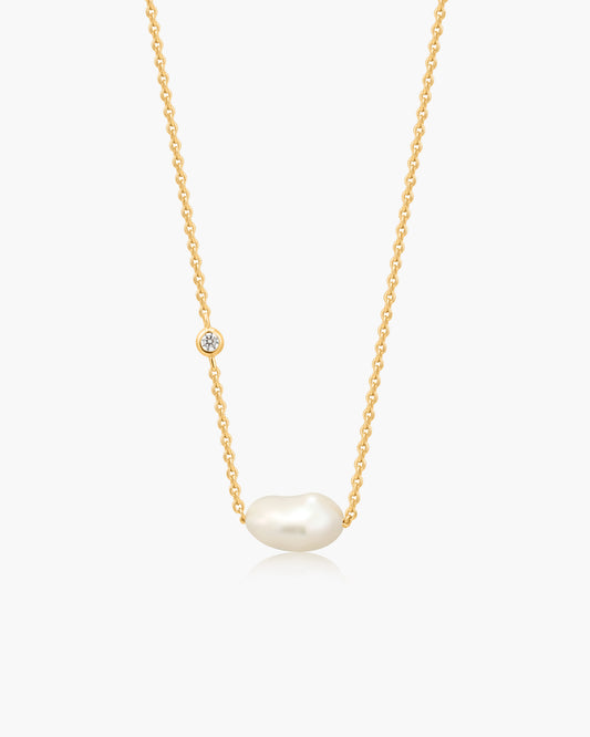 Gold Pearl Necklace