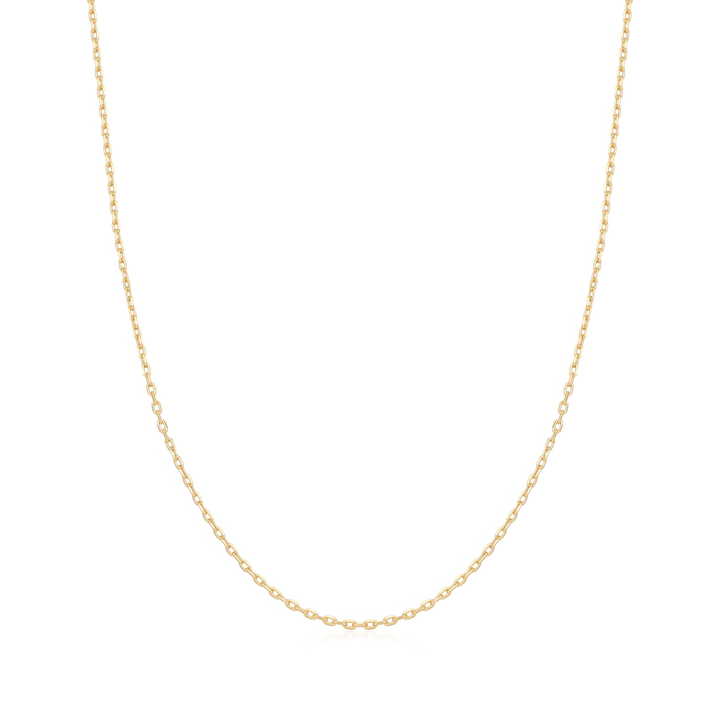 Gold Mini Link Charm Chain Necklace